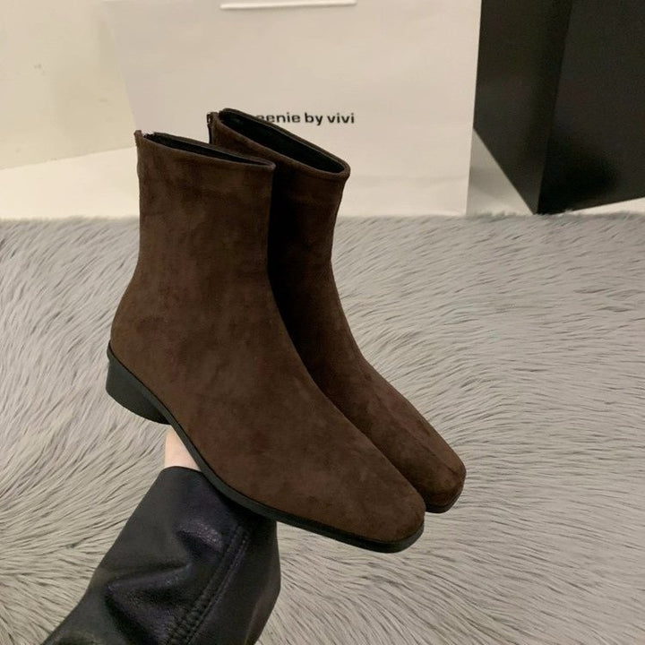 Damen Elegante Ankle-Boots aus Kunstleder Drune