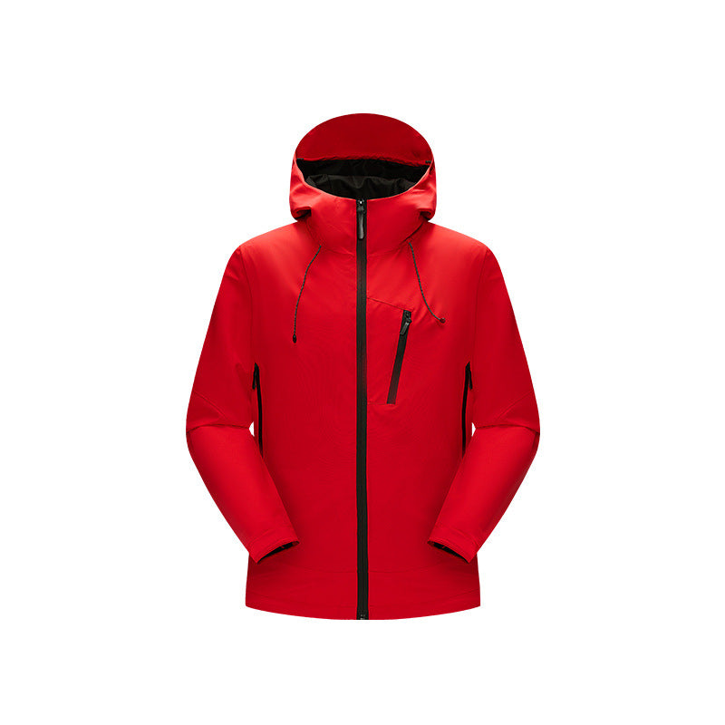 Herren Wasserabweisende Softshell‑Jacke mit verstellbarer Kapuze und schräger Brusttasche Drune