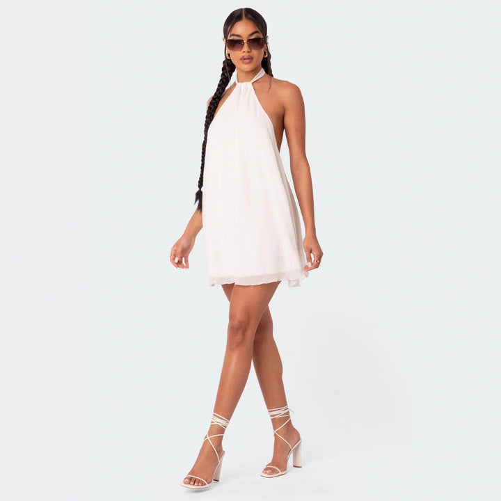 Damen luftiges Strandkleid mit verstellbaren Haltern und fließendem Design Drune