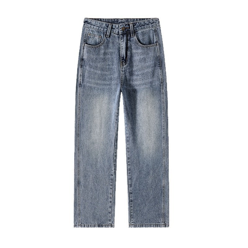 Herren Weite Baggy-Jeans im Used-Look mit Relaxed‑Sitz und geradem Bein Drune