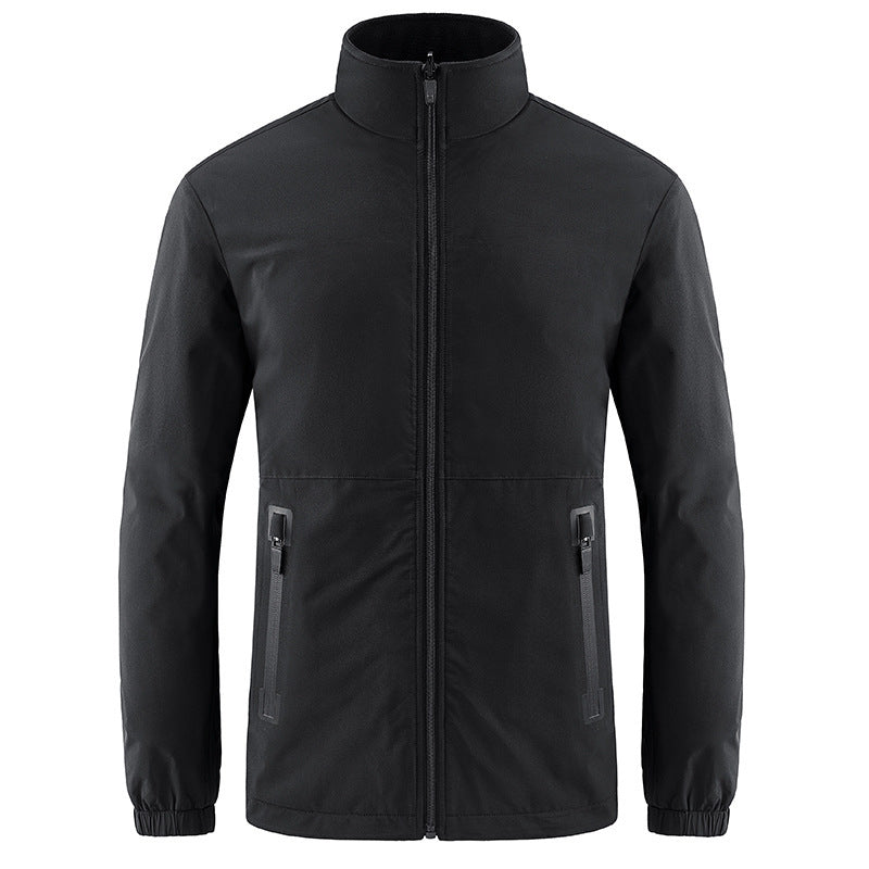 Herren Softshelljacke mit hohem Stehkragen und wasserabweisender Oberfläche Drune