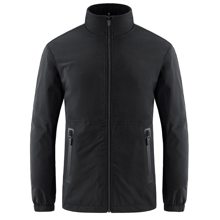 Herren Softshelljacke mit hohem Stehkragen und wasserabweisender Oberfläche Drune