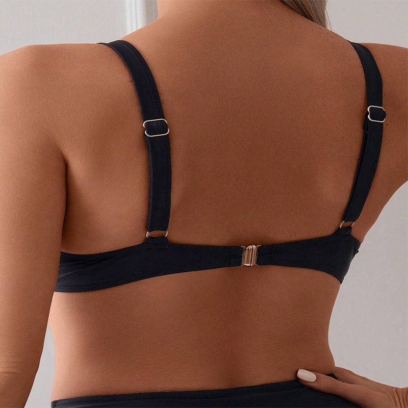 Damen Hochtaillierter Bikini mit eleganten Schnürdetails Drune