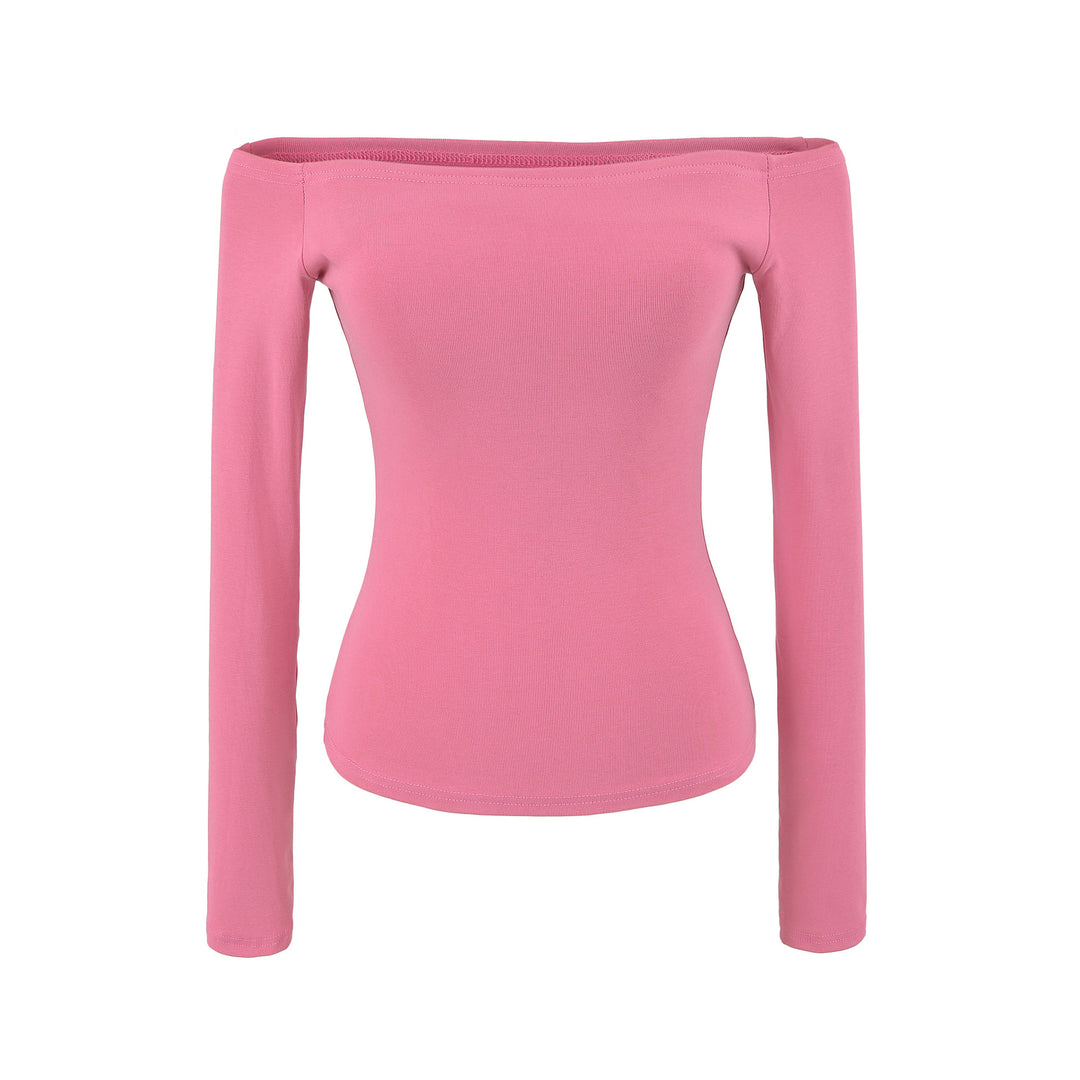 Damen Enganliegendes Off-Shoulder Longsleeve aus Stretch-Jersey Drune