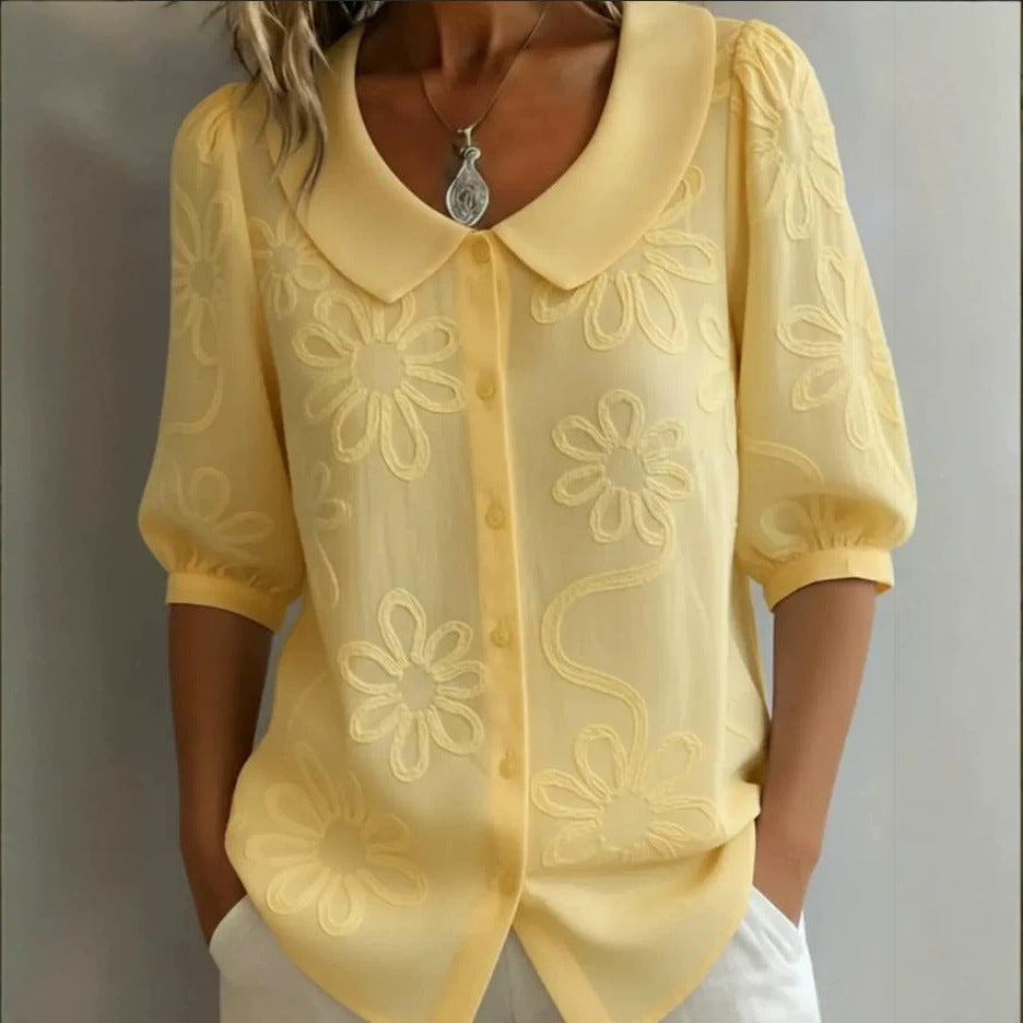 Damen Bluse mit floralem Muster Drune