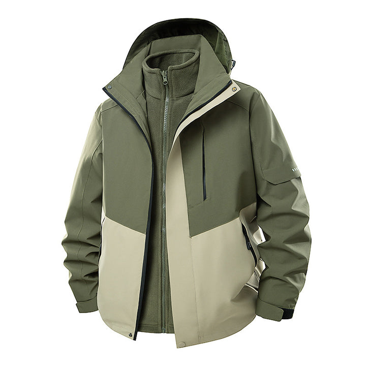 Herren Multifunktionale Winterjacke mit abnehmbarer Kapuze Drune