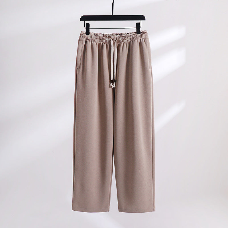 Unisex Gefütterte Fleece-Jogginghose mit elastischem Bund Kordelzug und schmalem Knöchelbündchen Drune