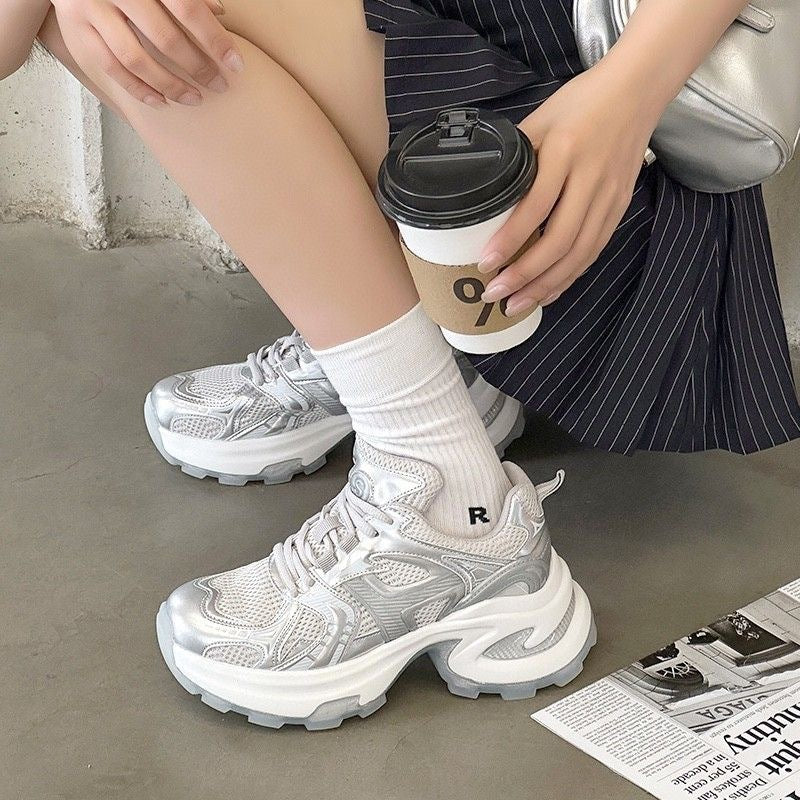 Damen Sportliche Sneakers mit atmungsaktivem Obermaterial und dämpfender Sohle Drune