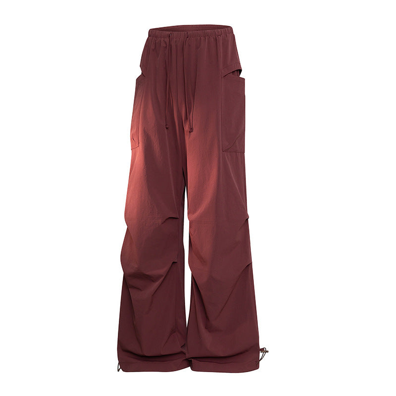Herren Oversize-Cargohose im Tech-Look mit Tunnelzugbund, extra weitem Bein & verstellbaren Beinabschlüssen Drune