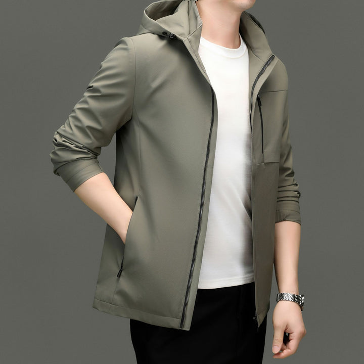 Herren Allwetterjacke mit hohem Kragen und atmungsaktiver Technologie Drune