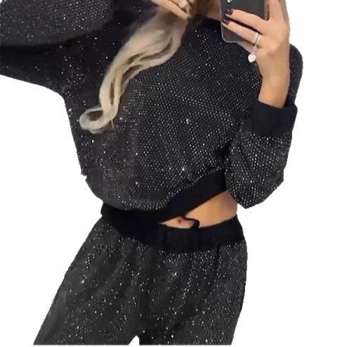 Damen Glitzernden Sportanzug Drune