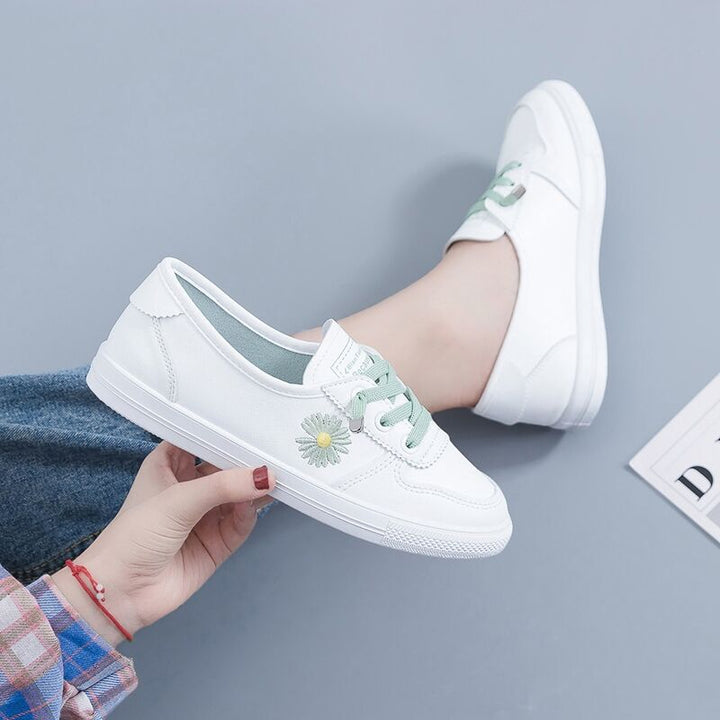 Damen Sneaker mit floralem Stickdesign und atmungsaktivem Obermaterial Drune