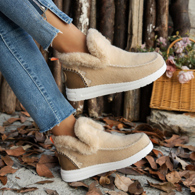 Damen Gefütterte Filz-Mules mit Teddyfutter und ergonomischer Gummisohle Drune