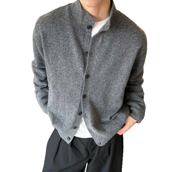 Herren Gemütlicher Strickpullover mit Knopfleiste Drune