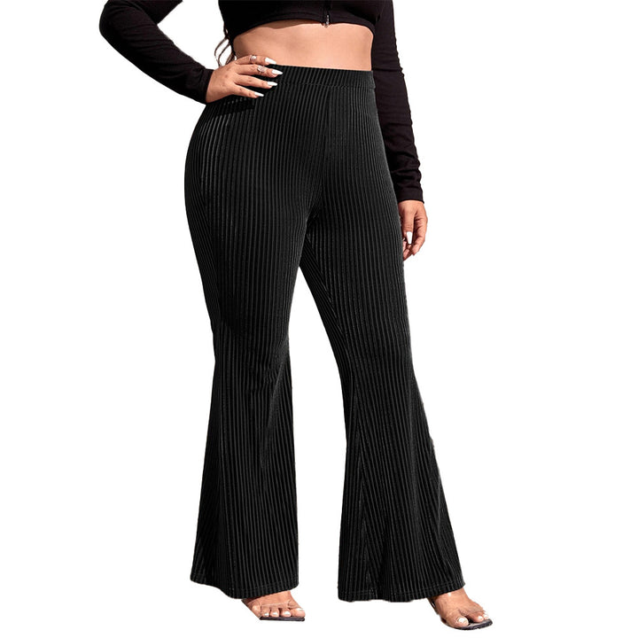 Damen Flared Hose mit eleganter Rippstruktur Drune