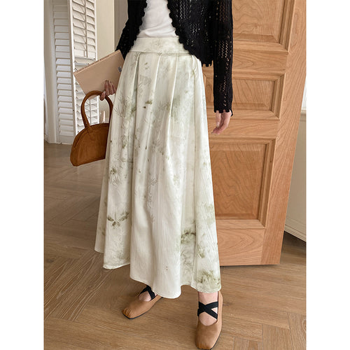 Damen Eleganter Maxirock mit floralem Muster Drune