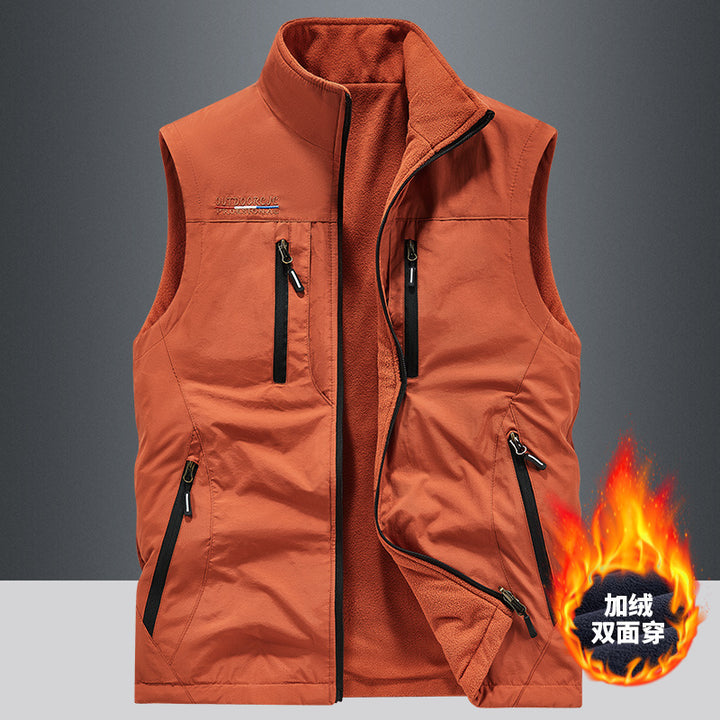 Herren Multifunktionale Outdoor-Utility‑Weste mit Mesh‑Innenfutter und zahlreichen Taschen Drune