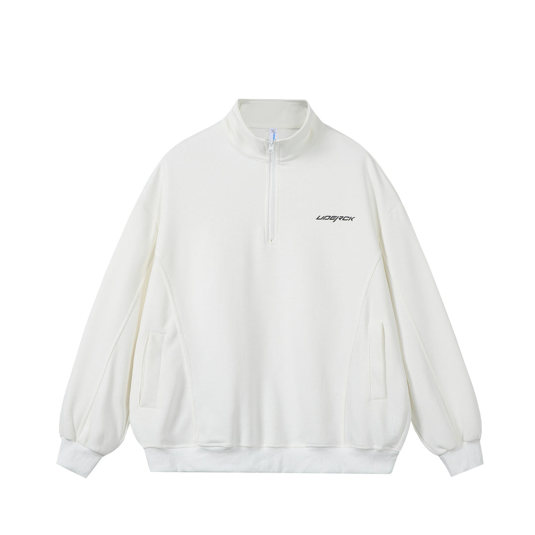 Unisex Oversize-Halbzip-Sweatshirt aus French-Terry mit Stehkragen Drune