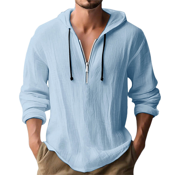 Herren lässiger Kapuzenpullover mit Reißverschluss Drune