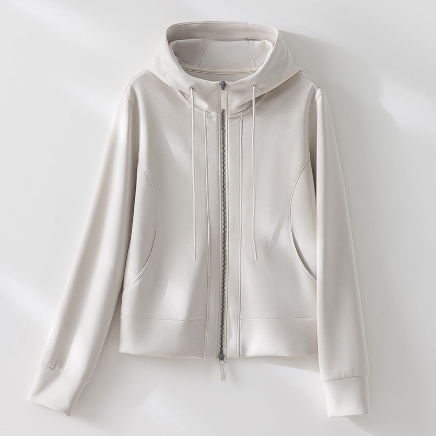 Damen Kapuzen-Performance-Zipjacke mit Reißverschluss und seitlichen Eingriffstaschen Drune