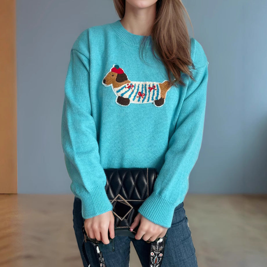 Damen Pullover mit niedlichem Tiermotiv und hochwertiger Strickqualität Drune