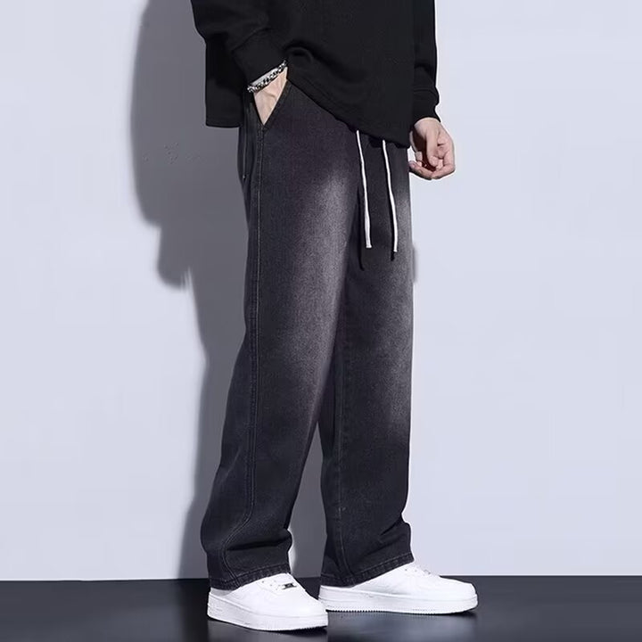 Herren lässige Relaxed Fit Jeans mit modernem Schnitt und elastischem Bund Drune