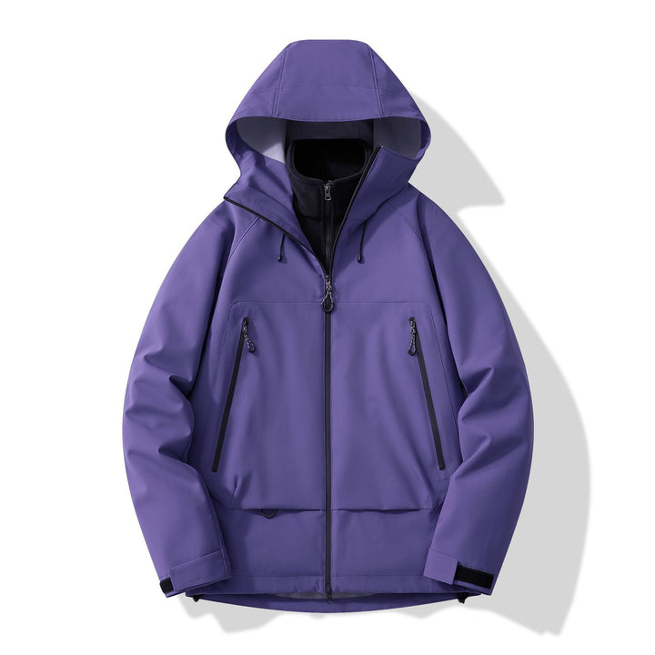 Herren technisch-isolierende Softshelljacke mit Kapuze und Fleece-Innenkragen Drune