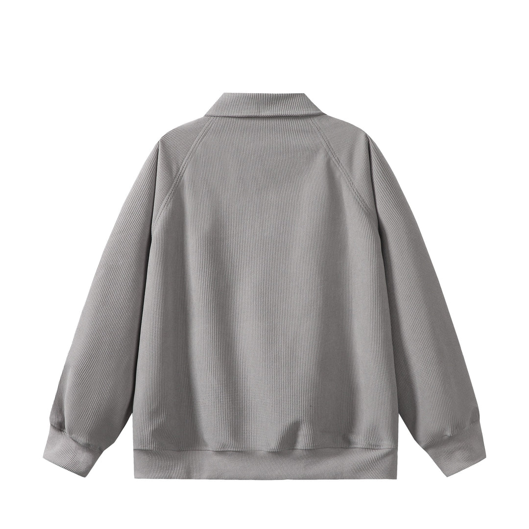 Unisex Halbzip‑Sweatshirt mit Waffelstruktur und Kängurutasche Drune