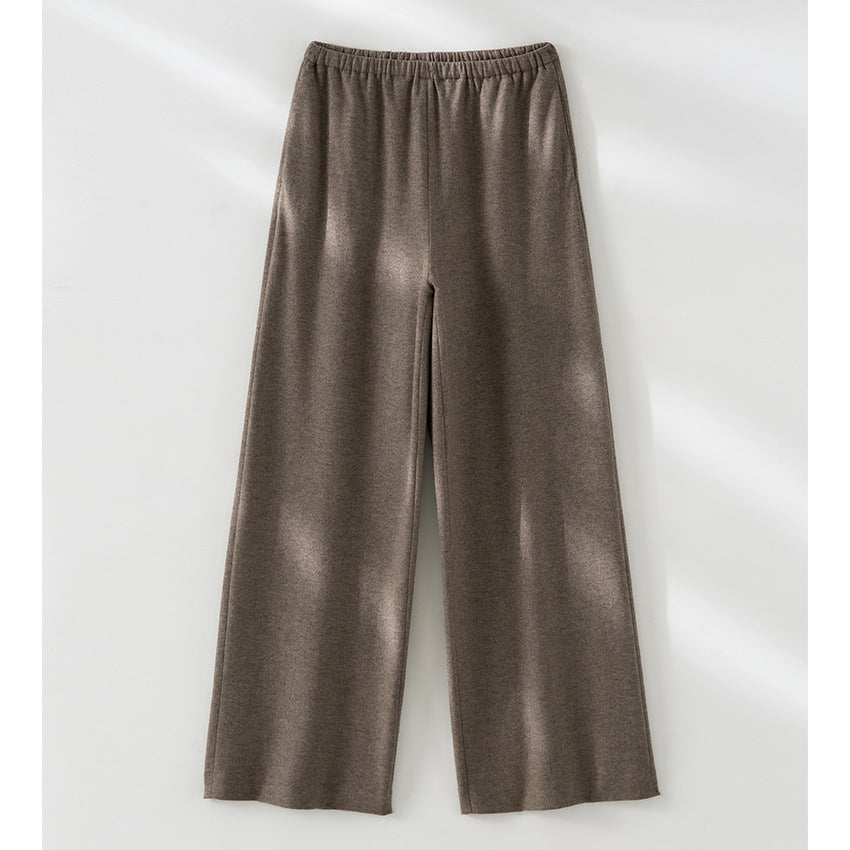 Damen Weite Feinstrick-Loungehose mit elastischem Bund Drune