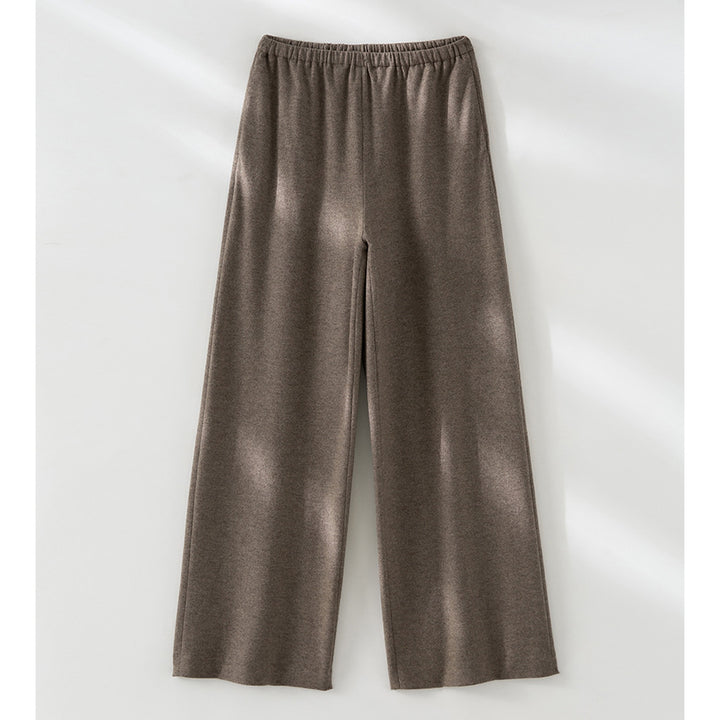 Damen Weite Feinstrick-Loungehose mit elastischem Bund Drune