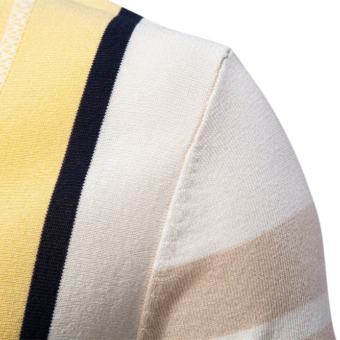 Herren stylisches Poloshirt mit modernen Farbstreifen Drune