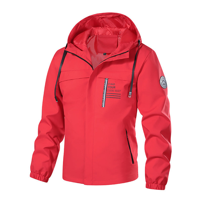 Herren Wetterfeste Kapuzenjacke mit wärmendem Teddyfleece-Inlay und verdecktem Frontreißverschluss Drune