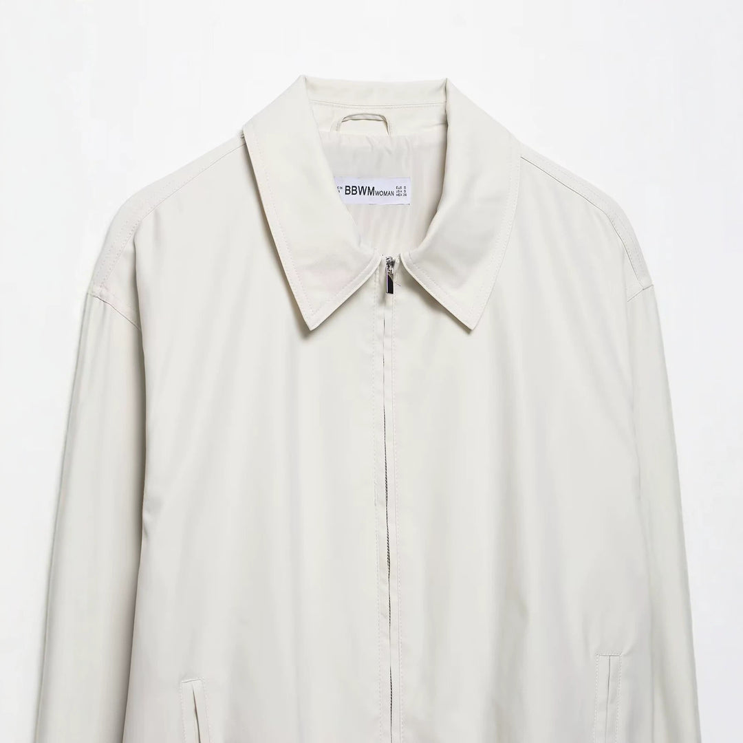 Damen Leichter Oversized Blouson mit Elastischem Saum Drune