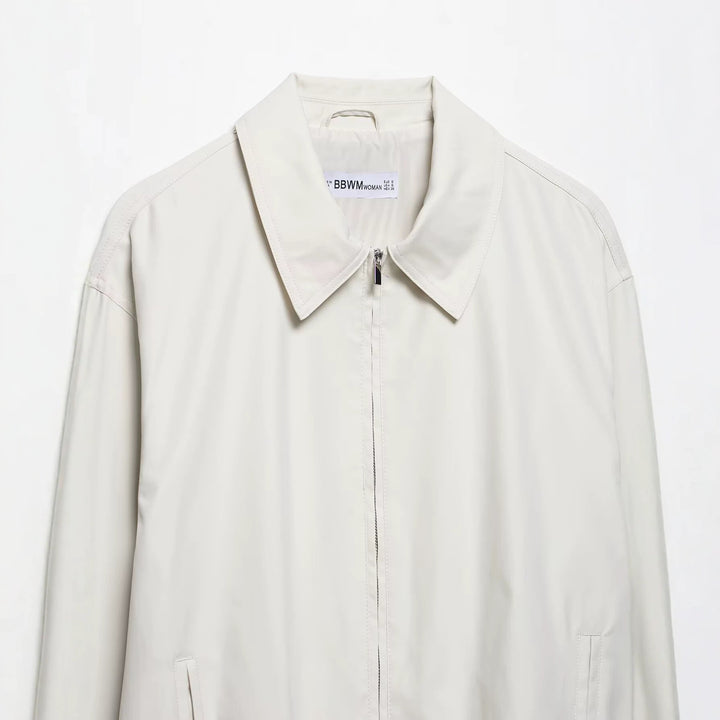 Damen Leichter Oversized Blouson mit Elastischem Saum Drune