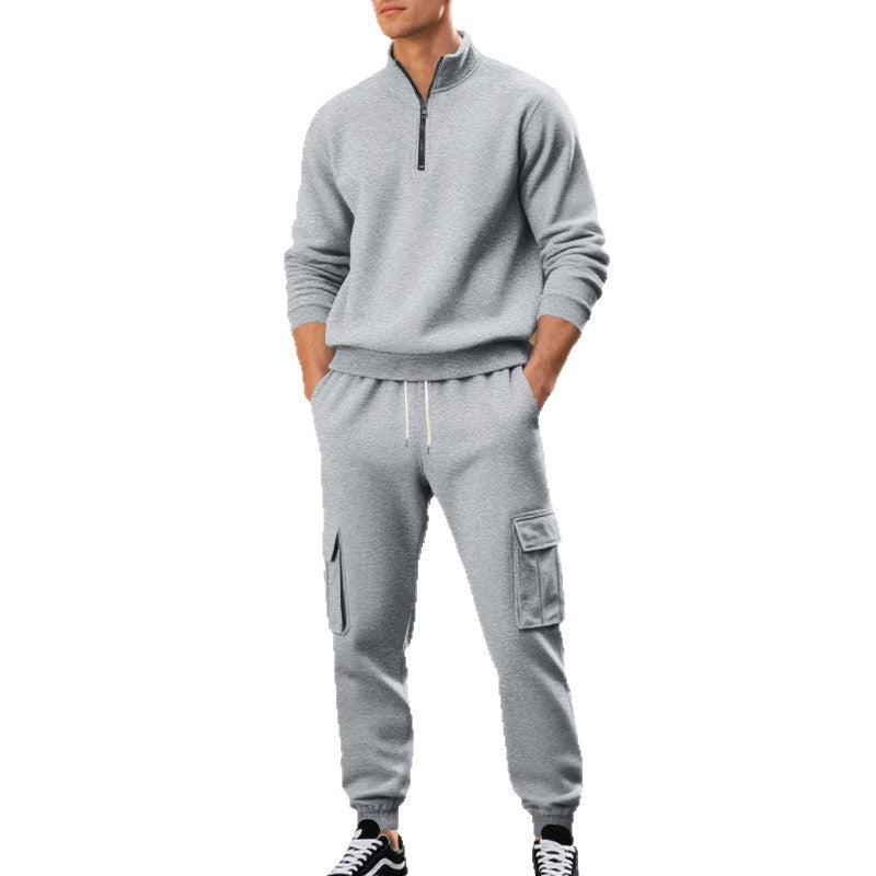 Herren nan Utility-Cargo-Jogginghose mit verstärkten Klappentaschen und elastischem Kordelzugbund Drune