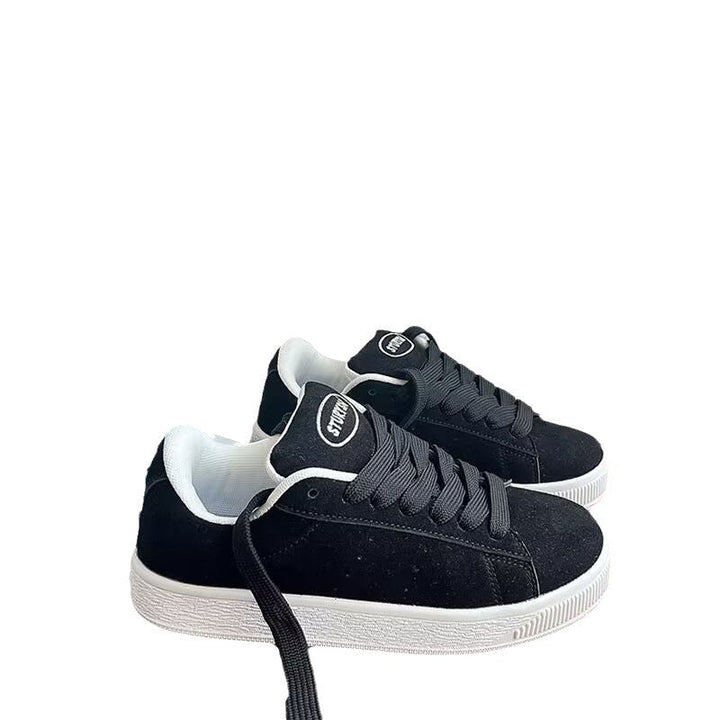 Damen Bequeme Sneakers aus weichem Wildleder mit sportlicher Sohle Drune