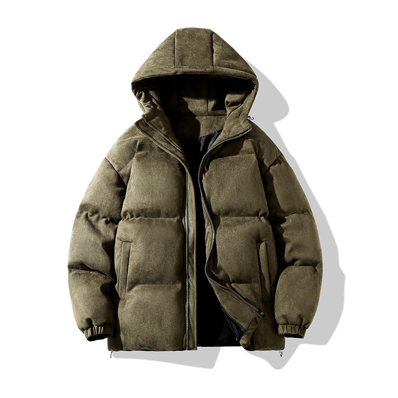 Herren -isolierte Kapuzen-Puffer-Parka mit wasserabweisendem Außenmaterial und fleecegefüttertem Innenraum Drune