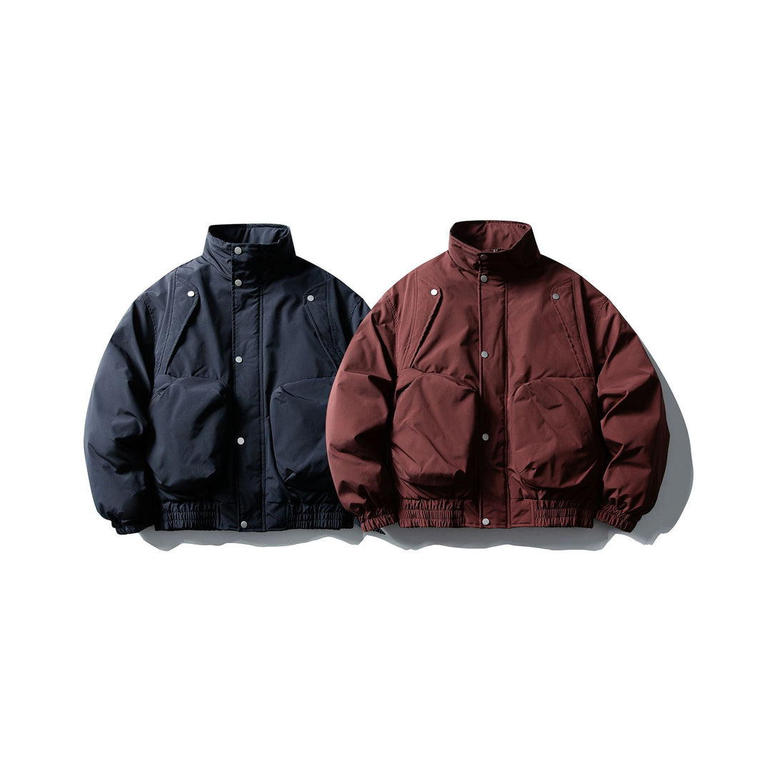 Herren Kurzboxy Thermo‑Bomber mit hohem Stehkragen und aufgesetzten XXL‑Taschen Drune