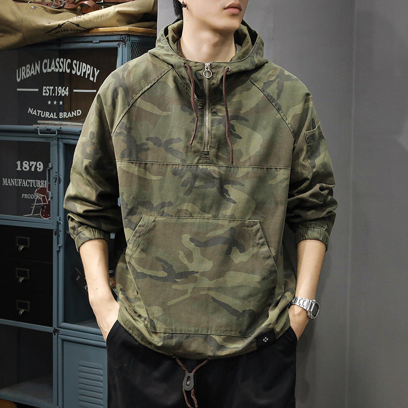 Herren Cargoweatherjacke mit praktischen Taschen und Kordelzug Drune