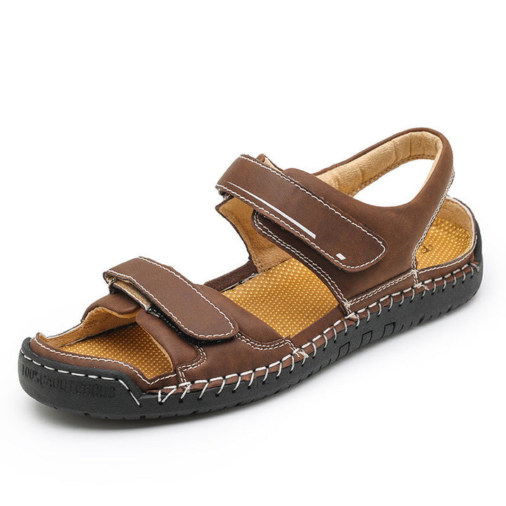 Herren Atmungsaktive Veloursleder-Sandalen mit verstellbarem Riemen Drune