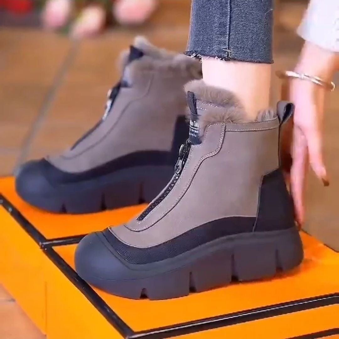 Damen Modische und wasserdichte Winterstiefel Drune