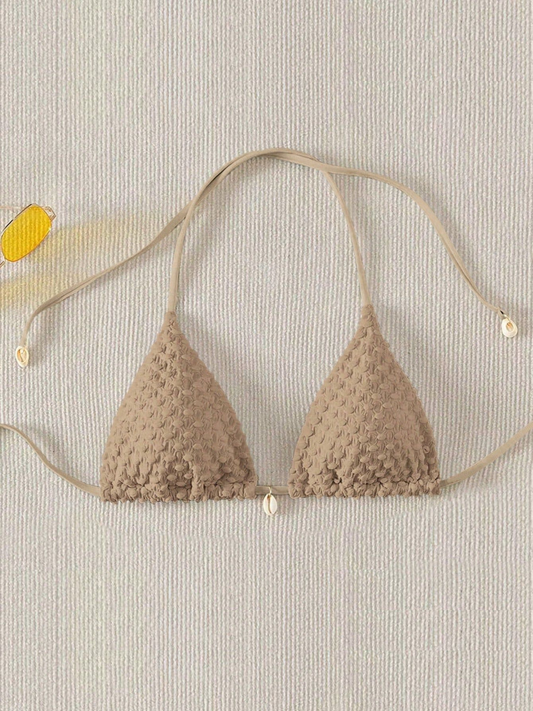 Damen Triangel-Bikinioberteil mit strukturierter Textur Drune