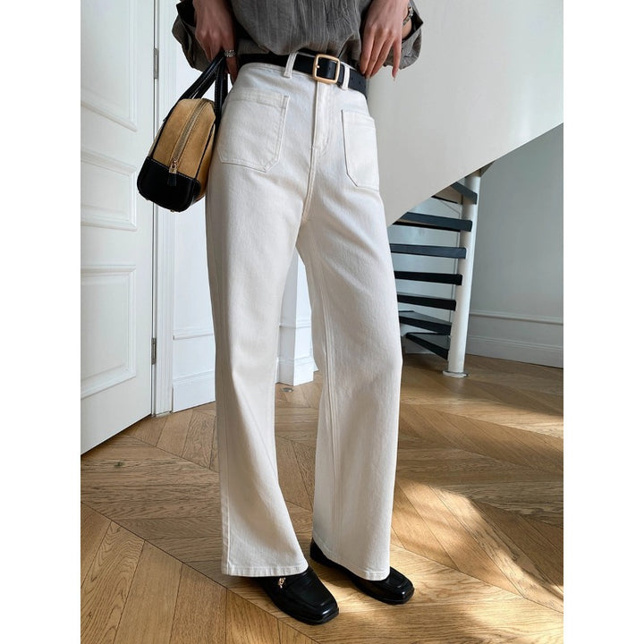 Damen lässige Baumwollhemdbluse mit offenen Knöpfen und eleganter Passform Drune
