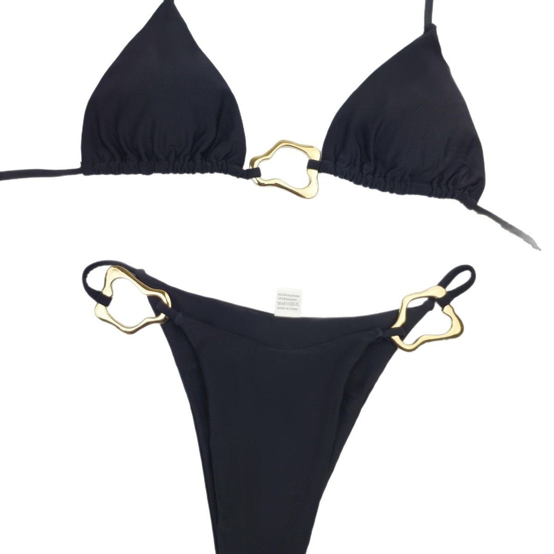 Damen Triangel-Bikini mit elegantem Gold-Details Drune