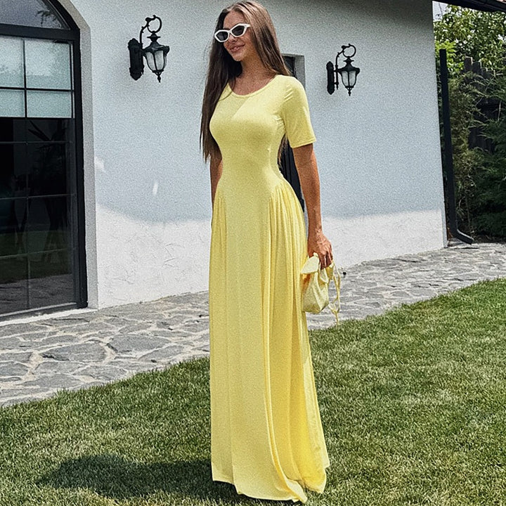 Damen Elegantes Maxikleid mit geschmeidiger Passform Drune