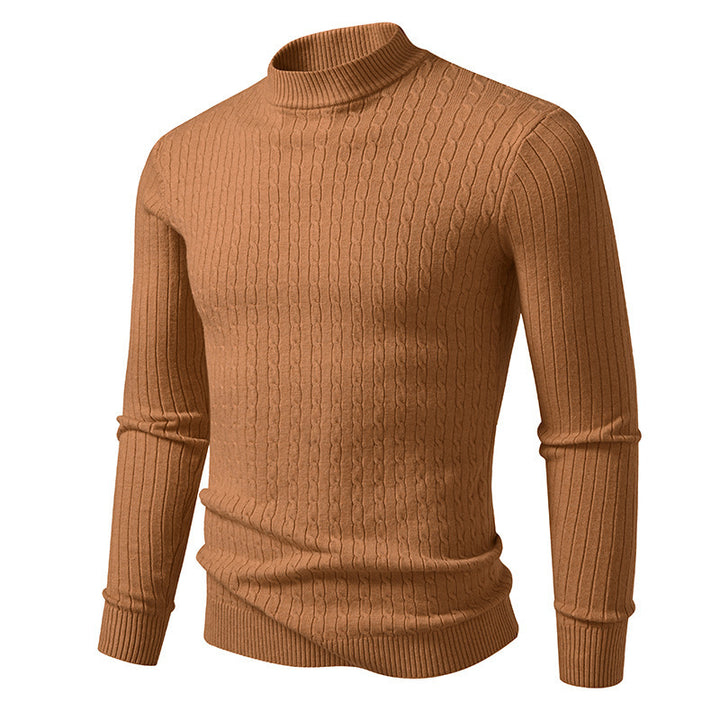 Herren modischer Rollkragenpullover mit strukturierter Oberfläche Drune