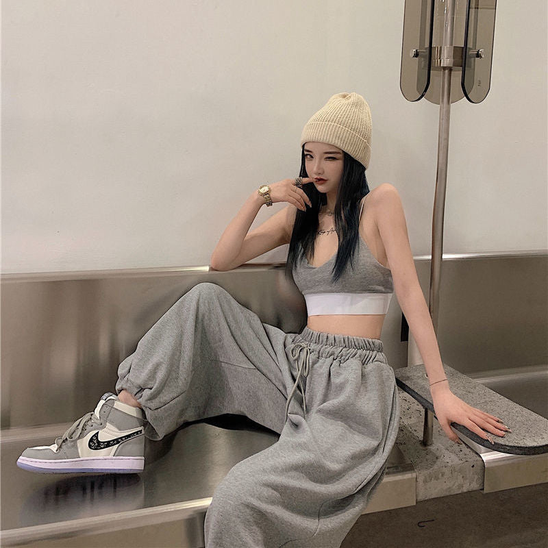 Damen Bequeme und stylische Cropped Sporttop Drune