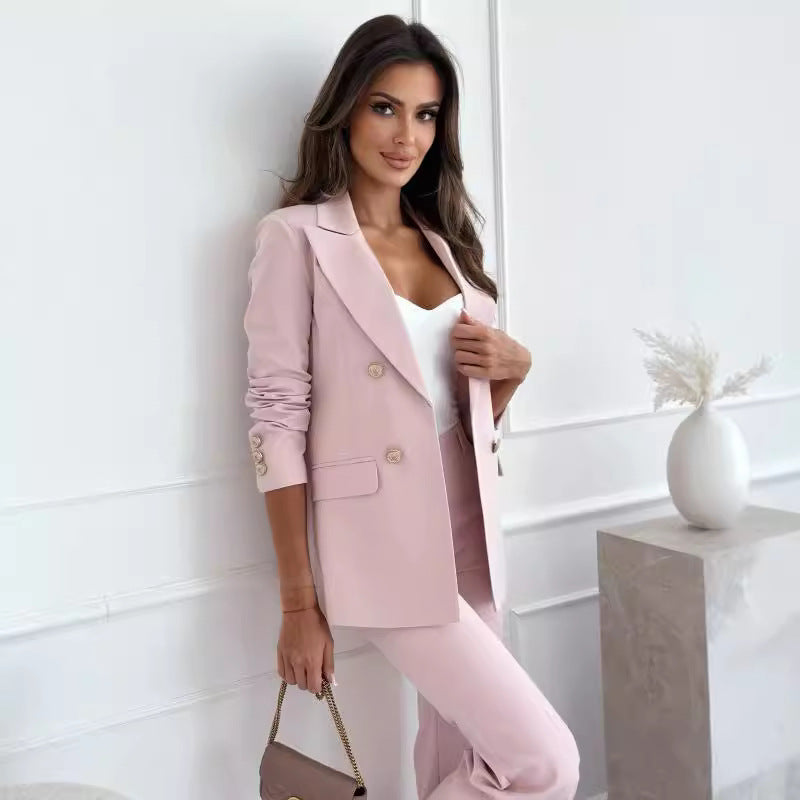 Damen Blazer mit doppelter Knopfverschluss und luxuriösen Details Drune