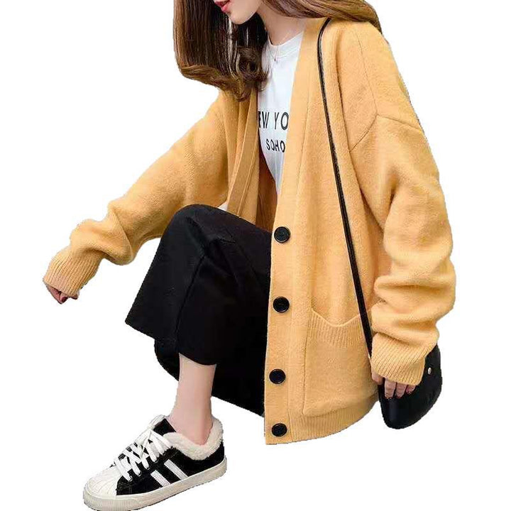 Damen Modische Strickjacke mit weichem Material und innovativem Schnitt Drune