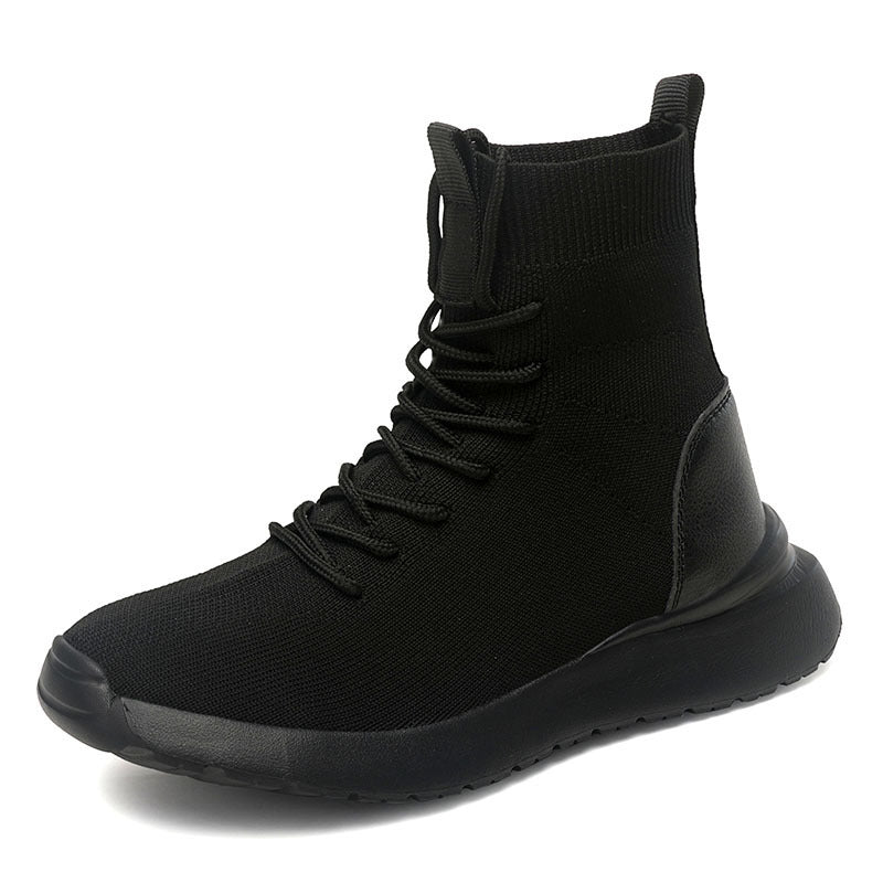 Damen High-Top Sock-Style Sneakers mit atmungsaktivem Strick-Obermaterial Drune